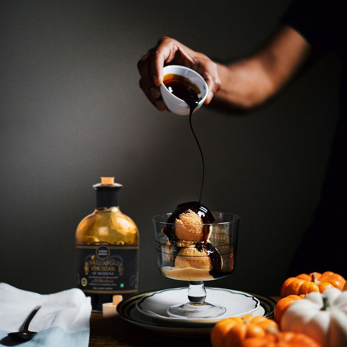 Italian Balsamic Vinegar of Modena, 250ml (Aceto Balsamico Tradizionale di Modena DOP, Aged for 3 years, Intense Grape Must Vinegar)