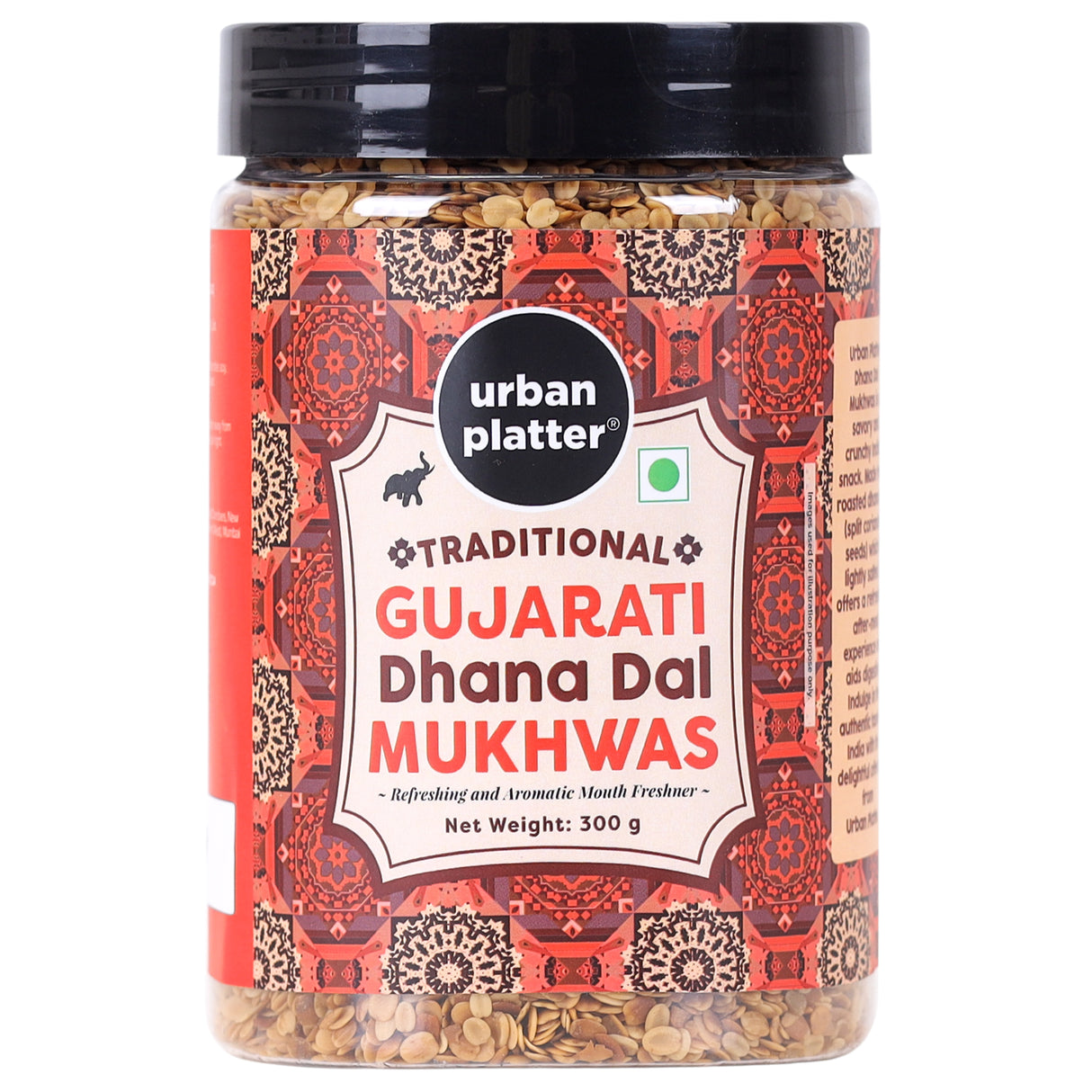 Urban Platter Gujarati Dhana Dal Mukhwas, 300g / 10.58oz [Mouth Freshener, Digestive, After-Meal Snack]