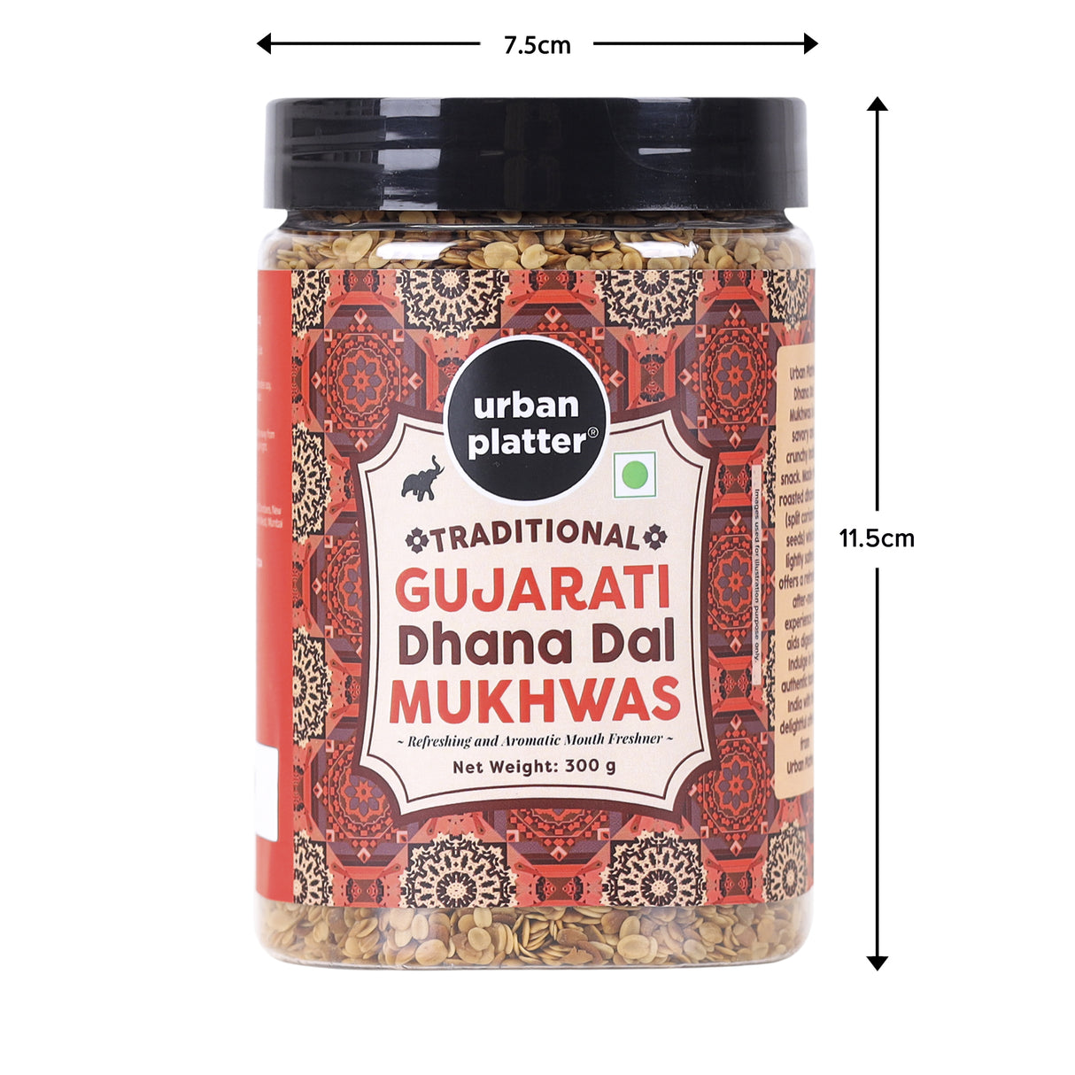 Urban Platter Gujarati Dhana Dal Mukhwas, 300g / 10.58oz [Mouth Freshener, Digestive, After-Meal Snack]