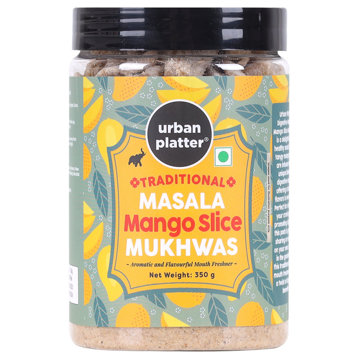 Urban Platter Digestive Masala Mango Slice Mukhwas, 350g / 12.3oz [Mouth Freshener, After-Meal Snack]