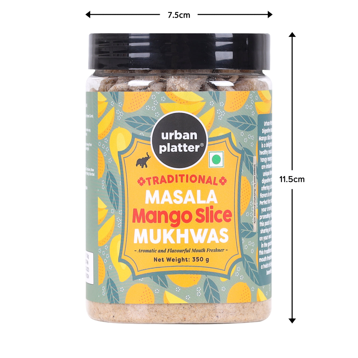 Urban Platter Digestive Masala Mango Slice Mukhwas, 350g (Mouth Freshener, After-Meal Snack)