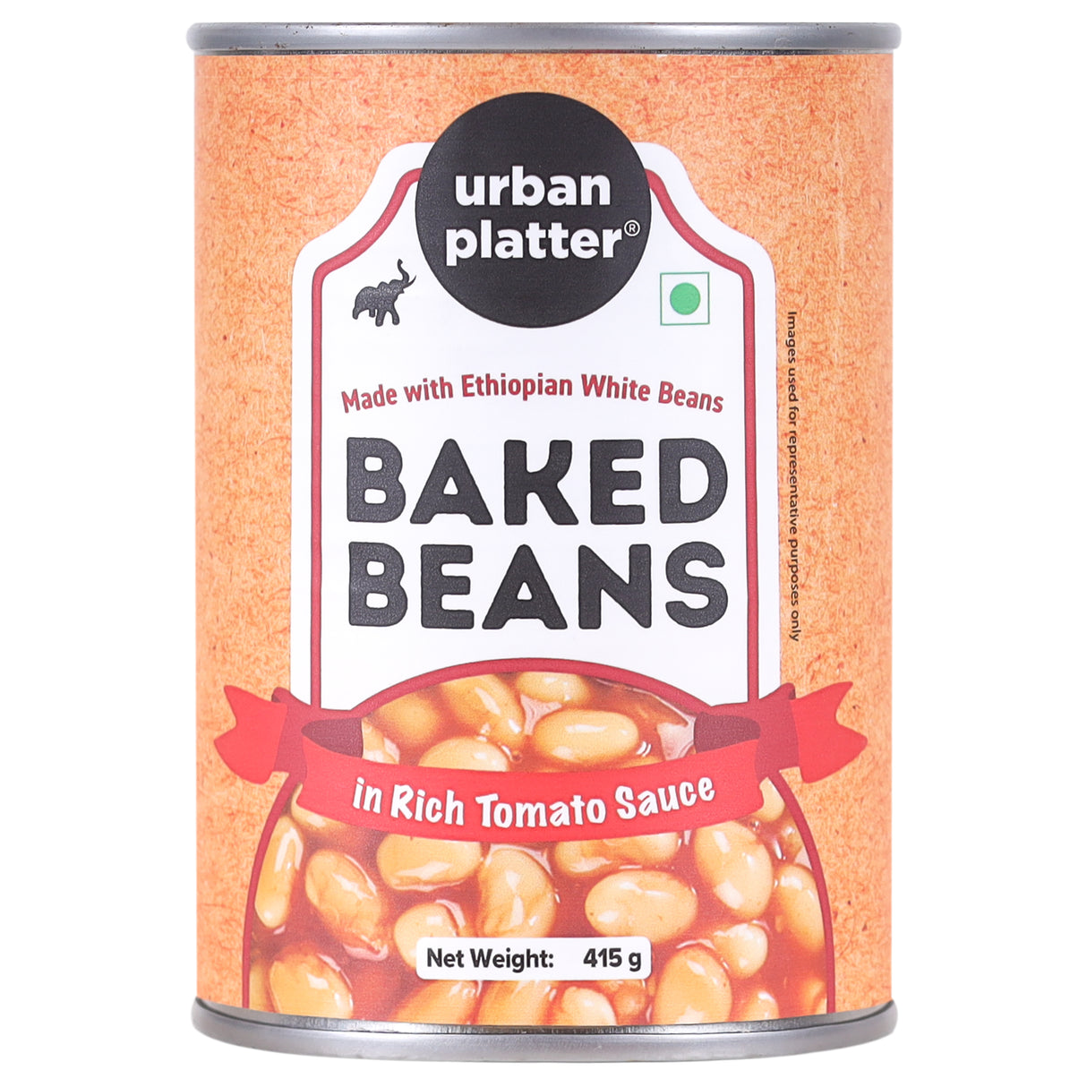 Urban Platter Heat & Eat Ethiopian Baked Beans in Tomato Sauce, 415g