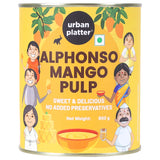 Urban Platter Alphonso Mango Pulp, 850g (Add to flavour lassi, baked goods, shakes, smoothies, desserts | Preservative-Free)