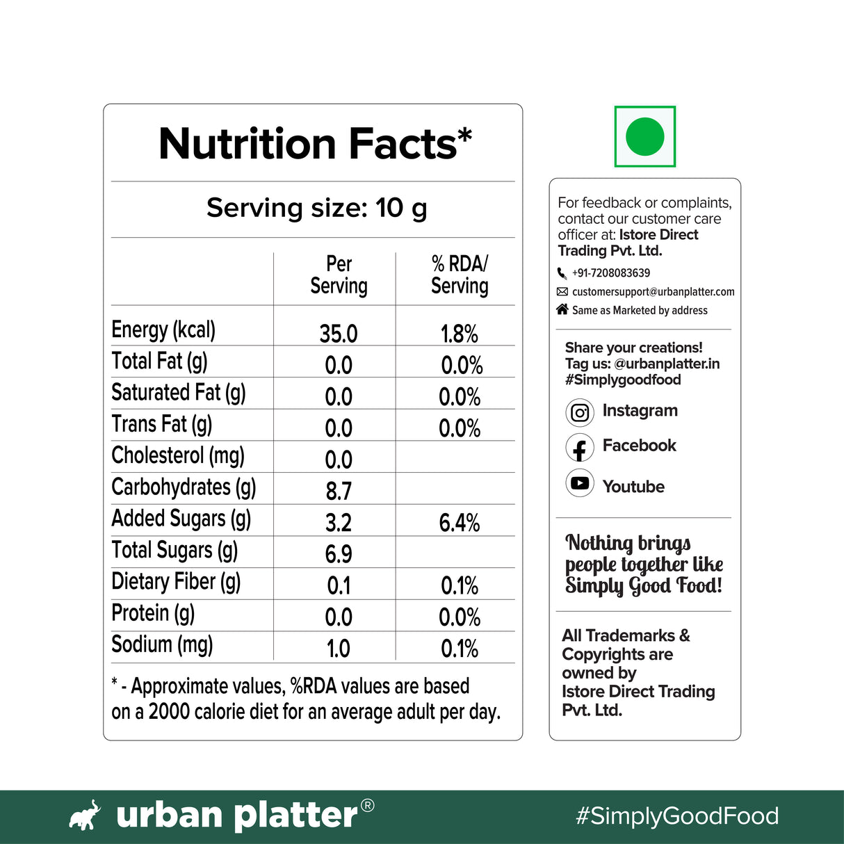 Urban Platter Tender Coconut Water Powder 350g - product image 4