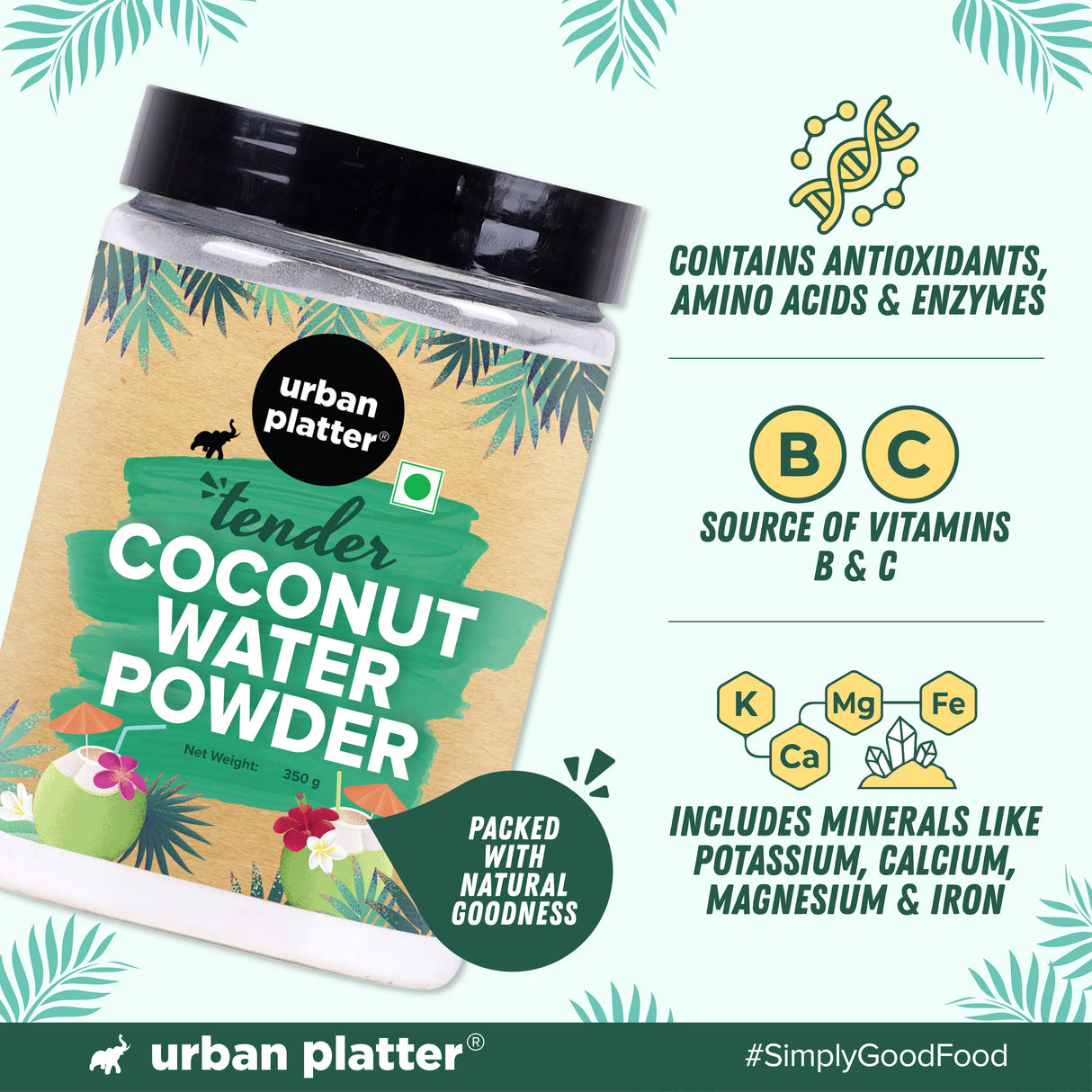 Urban Platter Tender Coconut Water Powder 350g - product image 6