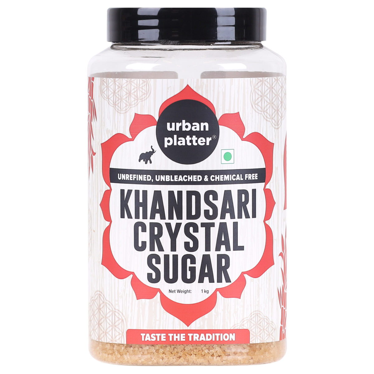 Urban Platter Khandsari Crystal Sugar, 1kg (Unrefined | Unbleached | Chemical free | Sugar Alternative)