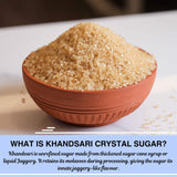 Urban Platter Khandsari Crystal Sugar, 1kg (Unrefined | Unbleached | Chemical free | Sugar Alternative)