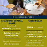 Urban Platter Khandsari Crystal Sugar, 1kg (Unrefined | Unbleached | Chemical free | Sugar Alternative)