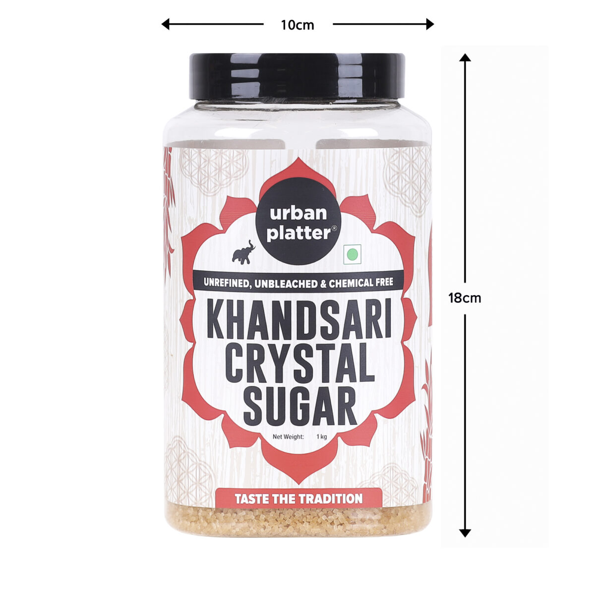 Urban Platter Khandsari Crystal Sugar, 1kg (Unrefined | Unbleached | Chemical free | Sugar Alternative)