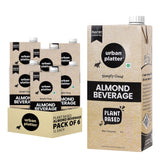 Urban Platter Almond Milk, 1L [Pack of 6, Unsweetened, Dairy-free,Plant-based]
