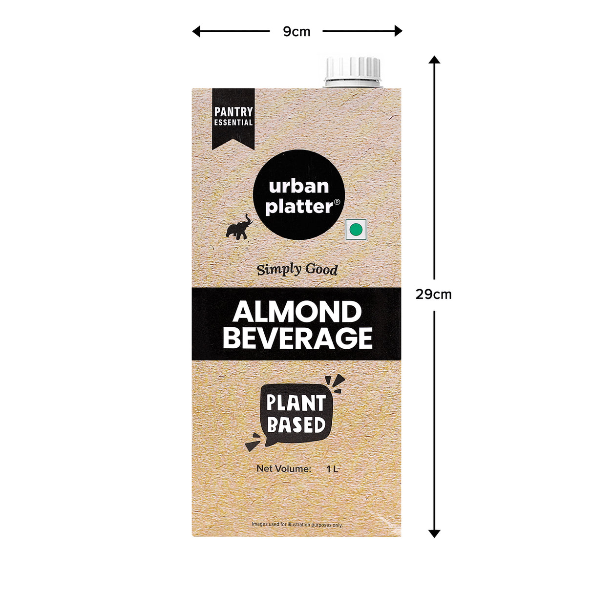 Urban Platter Almond Milk, 1 Litre [Unsweetened, Lactose-Free, Plant-Based Milk Alternative]