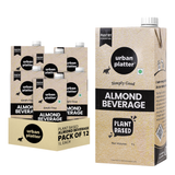 Urban Platter Almond Milk, 1 Litre [Pack of 12 | Unsweetened | Dairy-free | Plant-based]