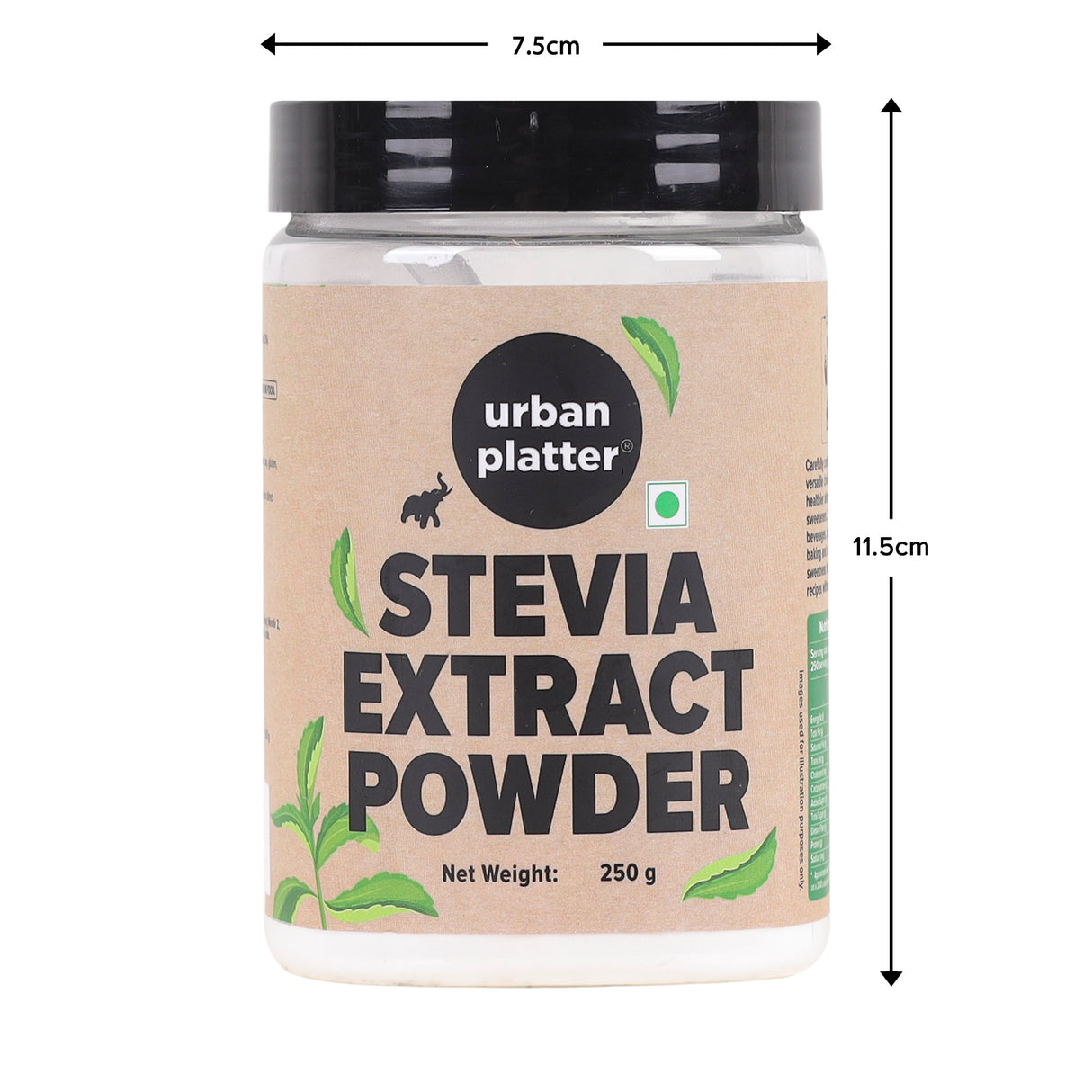 Urban Platter Stevia Extract Powder, 250g / 8.8oz [Zero Calorie Sweetener]