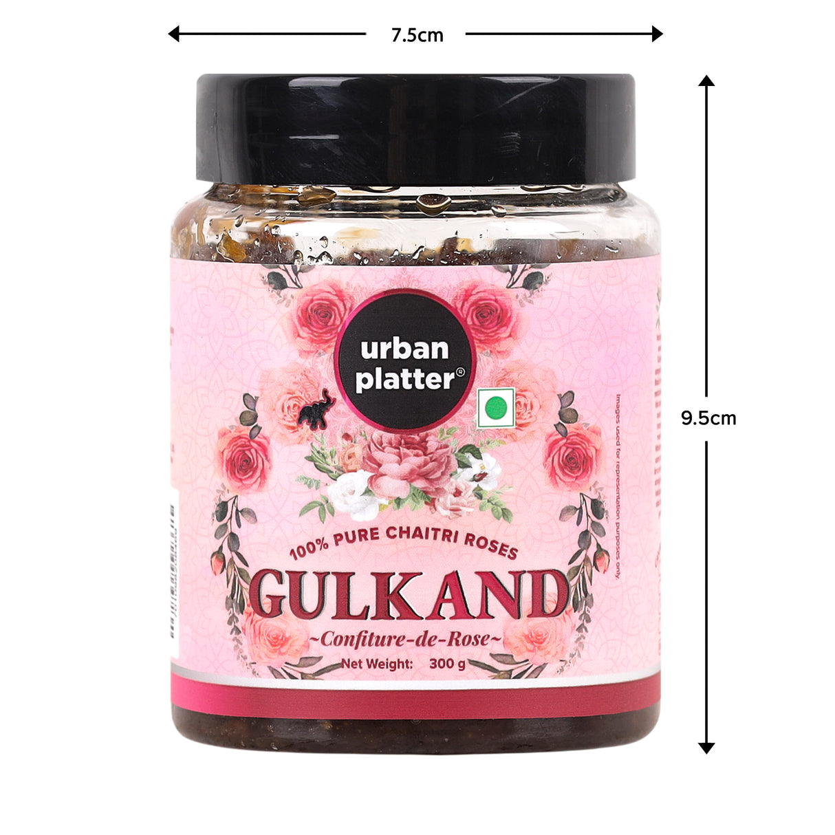 Urban Platter Natural Gulkand (Rose Petal Jam) [100% Natural | Sun Dried | Nature's Coolant | Made from Chaitri Roses]