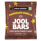 Urban Platter Chocolate Vanilla Jool Bars, 45g (Medjool Date Based | Energy Bars | Pack of 1 | Plant Based | With Rolled Oats and Almond Flour)