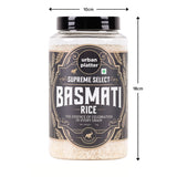 Urban Platter Supreme Select Basmati Rice, 1kg (Rich Aroma | Strong Flavour | Fluffy Long Grain | Non-Sticky)