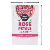 Urban Platter Sun Dried Rose Petals, 100g (100% Edible, Sun-Dried | Gulab Patti | Dried Rose Petals | Use in Tea, Baking, Making Rose Water, Crafting)