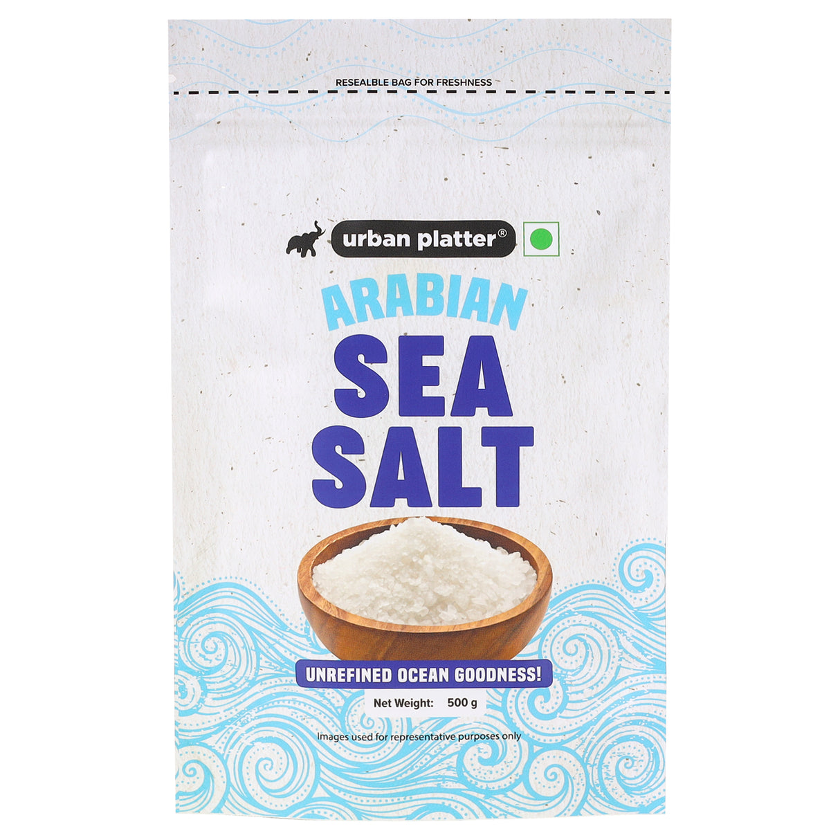 Urban Platter Arabian Sea Salt Crystals, [Unrefined | Non-iodised | Impurity Free | Optically sorted | Natural Sea Salt | Use for pickling, scrubs, Herbal infusions]