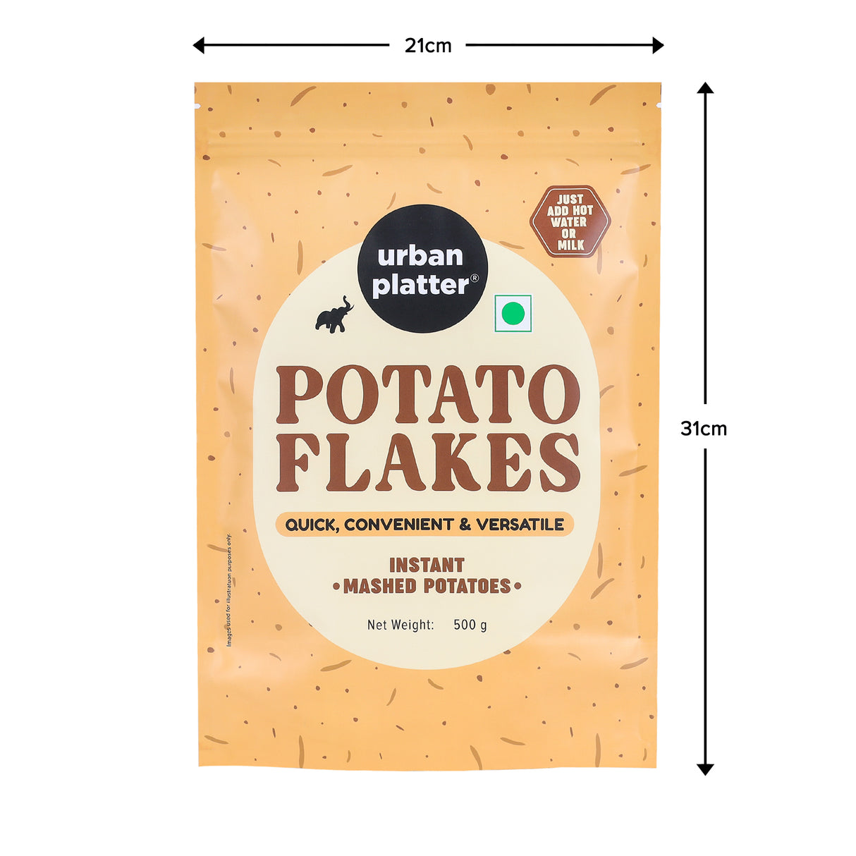 Urban Platter Potato Flakes 500g, (Dehydrated Potato Flakes | Ready to Use Dried Potato Bits | Quick and Convenient)