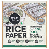 Urban Platter Square Rice Paper Sheets, 400g (Vietnamese Spring Roll Wrappers |  Gluten Free | 22 cm each | Easy To Roll)