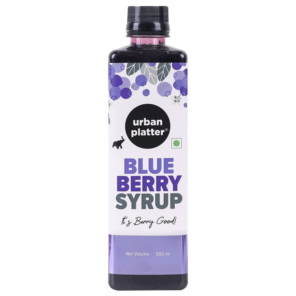 Urban Platter Blueberry Syrup, 500ml / 17fl.oz [Thick, Made From Real Fruits]