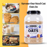 Urban Platter Steel Cut Oats Jar, 3Kg