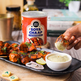 Urban Platter Soya Chaap in Brine, 800g (Canned | Chunks on Stick | Drained Weight - 500g, Rich in Plant Protein| Soy Chap)