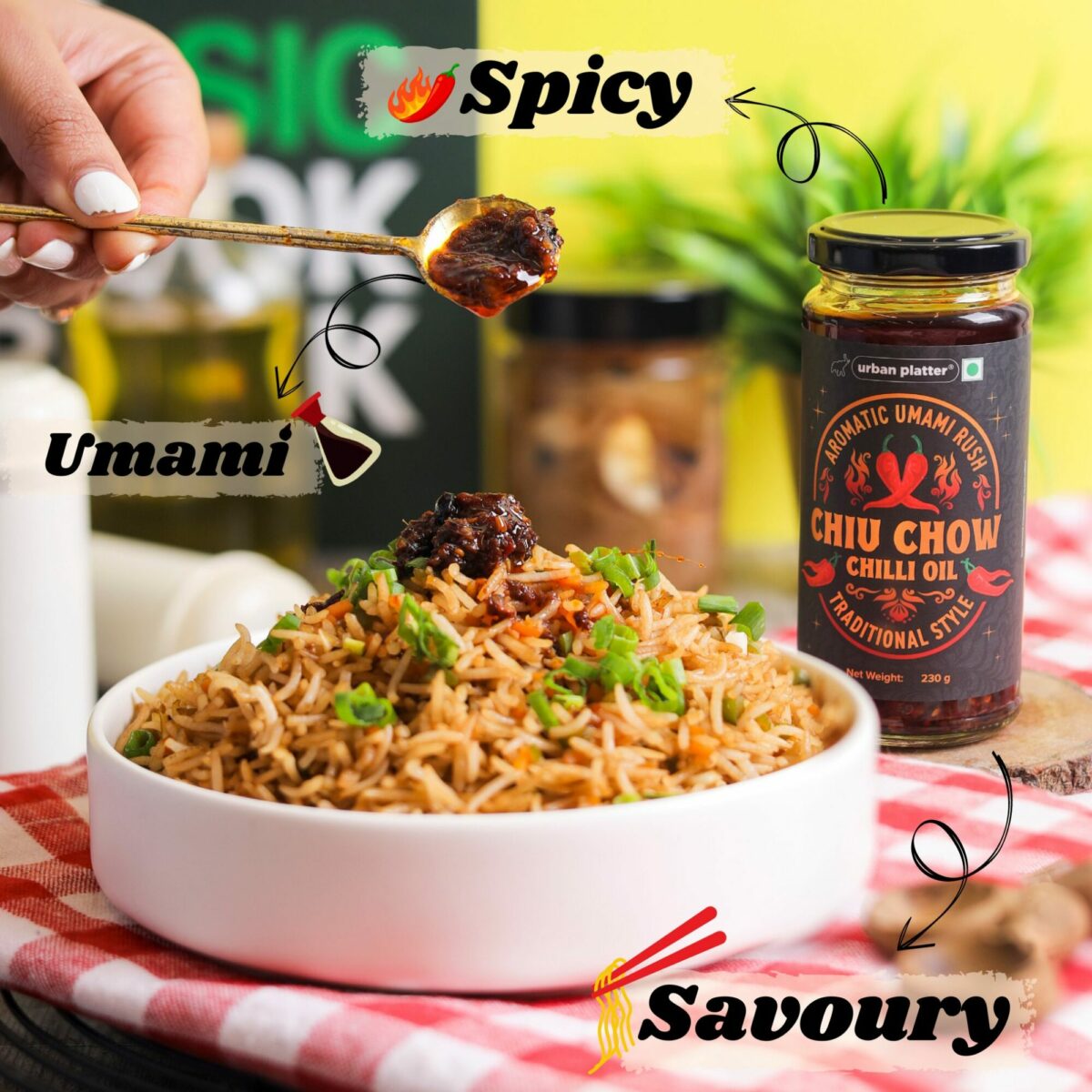 Urban Platter Chiu Chow Chilli Oil, 230 g (Spicy | Umami | Dip | Spread | Drizzle)