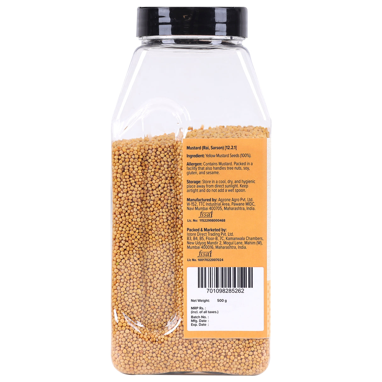 Urban Platter Whole Yellow Mustard Seeds (Sarson), 500g