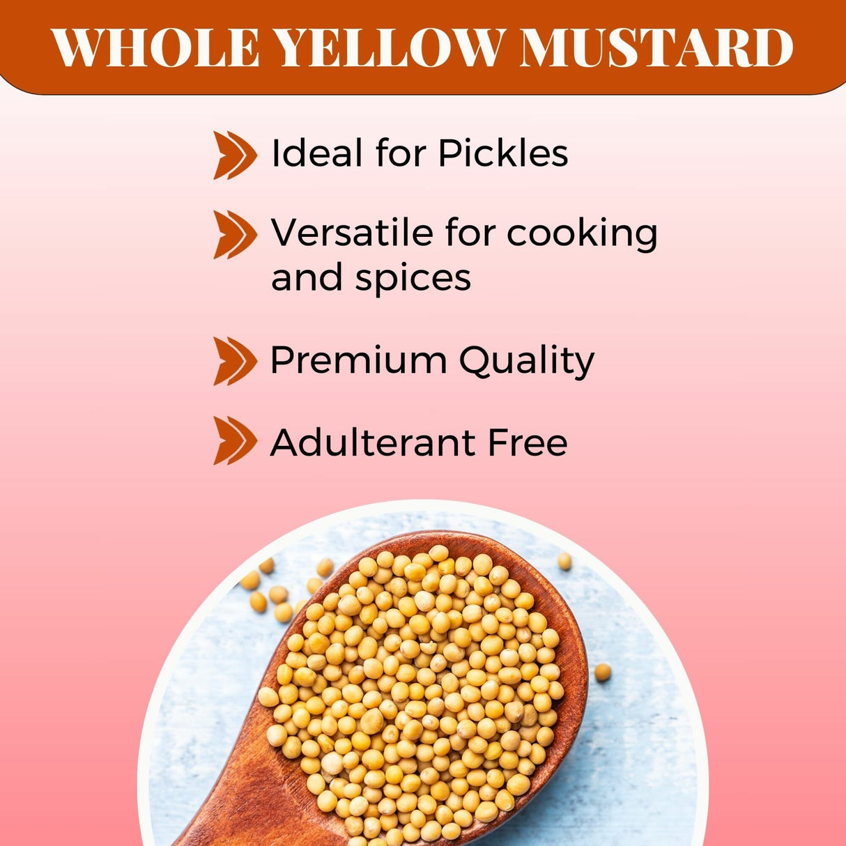 Urban Platter Whole Yellow Mustard Seeds (Sarson), 500g