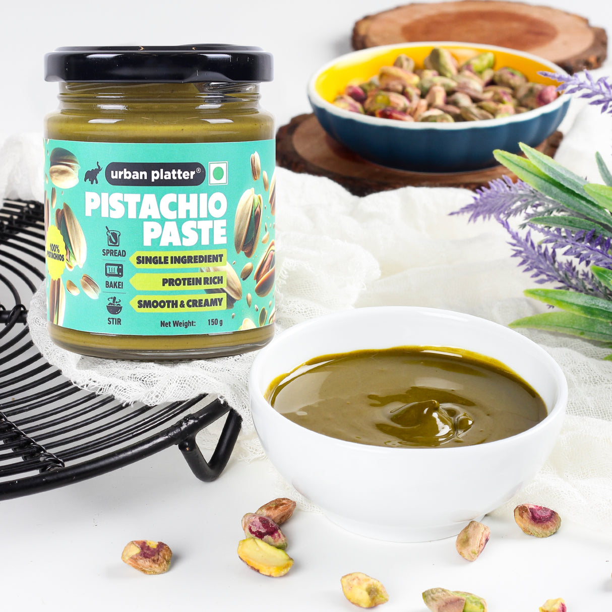 Urban Platter Pishori Pistachio Paste, 150g (Pure Pista Butter)