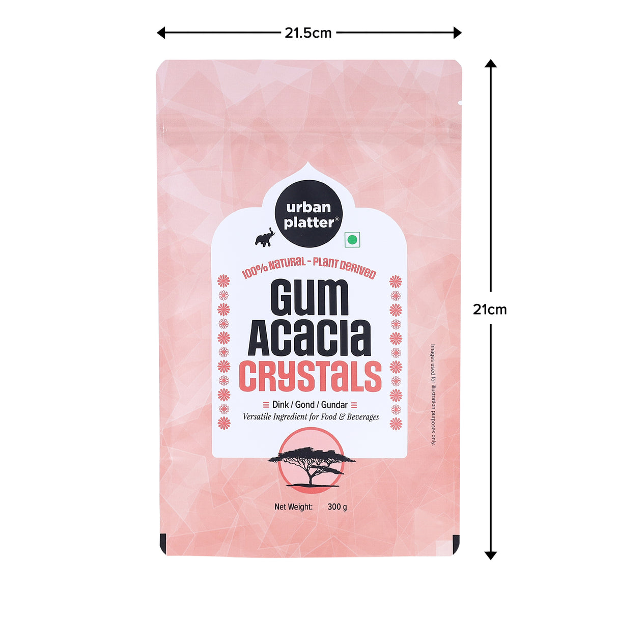 Urban Platter Gum Acacia Crystals, 300g (Dink | Gond)