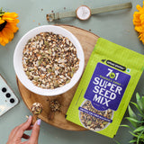 Urban Platter 7-in-1 Super Seed Mix, 250g (Roasted and Salted | Sunflower | Pumpkin | Split Coriander | Watermelon | Black Sesame | White Sesame | Flax Seed)