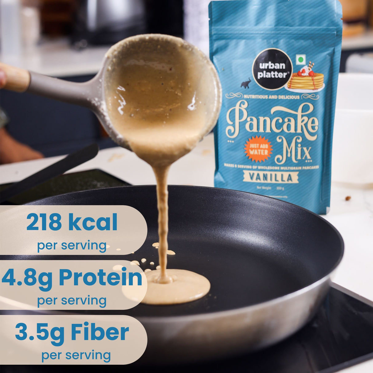 Urban Platter Vanilla Pancake Mix, [Goodness of Millets, Wheat Free, Just Add Water]