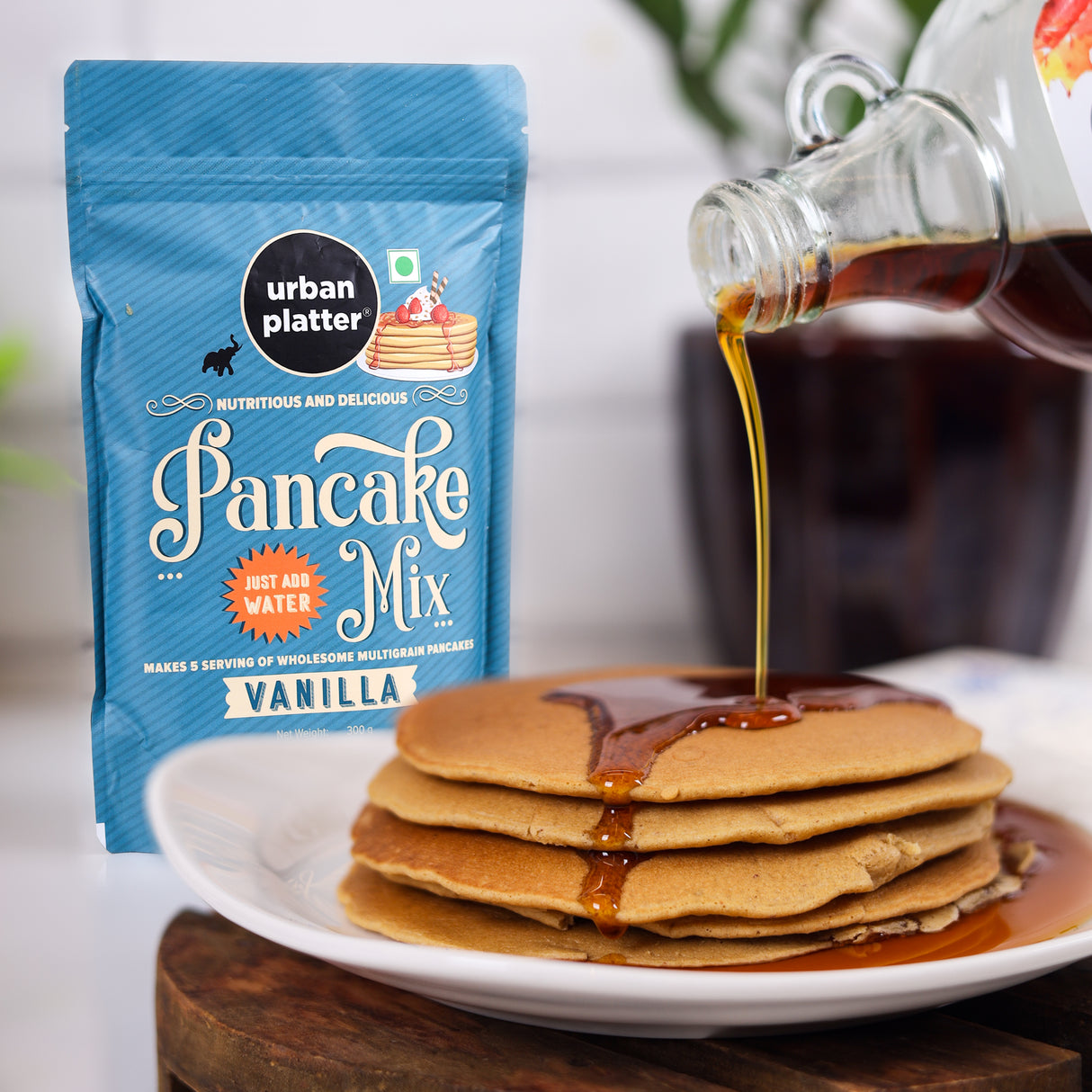 Urban Platter Vanilla Pancake Mix, [Goodness of Millets, Wheat Free, Just Add Water]