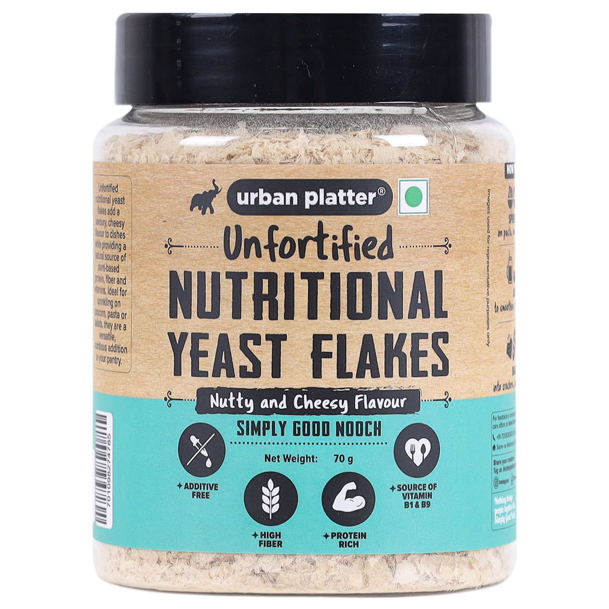 Urban Platter Nutritional Yeast Flakes (Unfortified | Plant Based | Nutty and Cheesy Flavour)