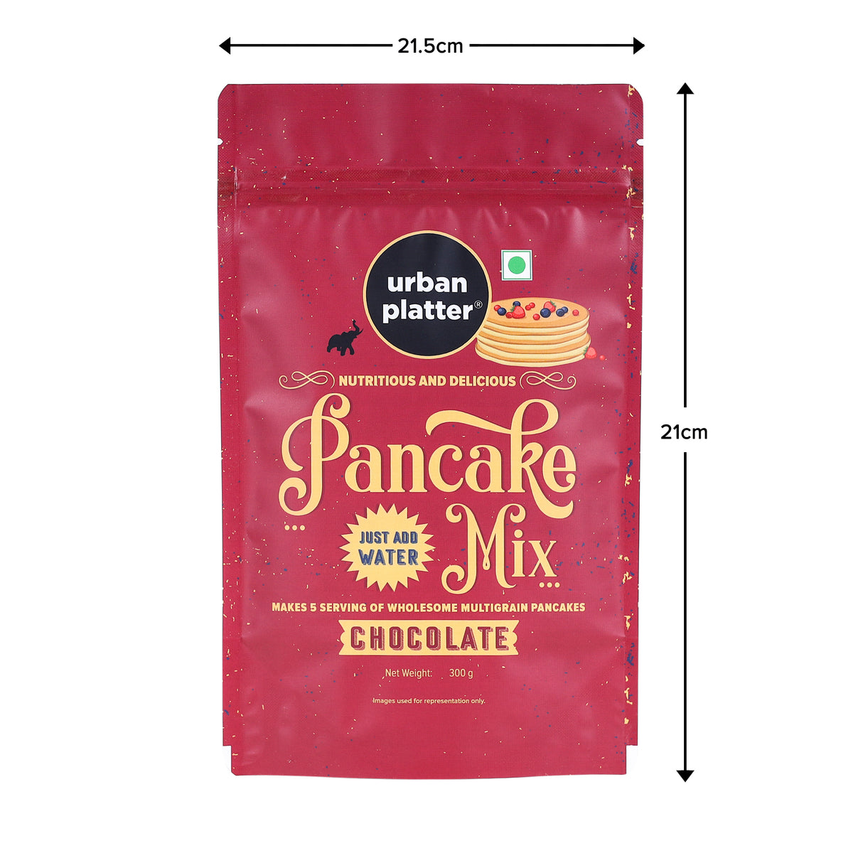 Urban Platter Chocolate Pancake Mix, 300g (Refined Flour free | Instant Mix | Breakfast Essential) - product image 7