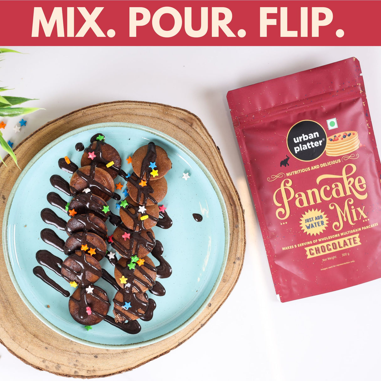 Urban Platter Chocolate Pancake Mix, 300g (Refined Flour free | Instant Mix | Breakfast Essential) - product image 5