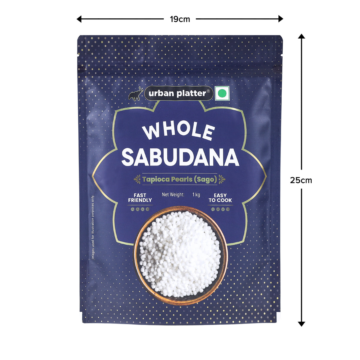 Urban Platter Tapioca Pearls Sabudana (Sago), 1Kg