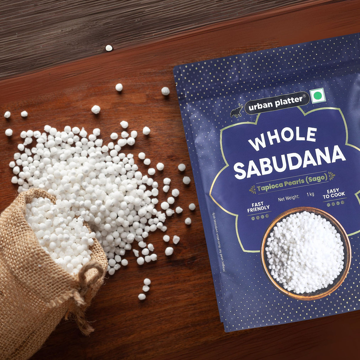 Urban Platter Tapioca Pearls Sabudana (Sago), 1Kg