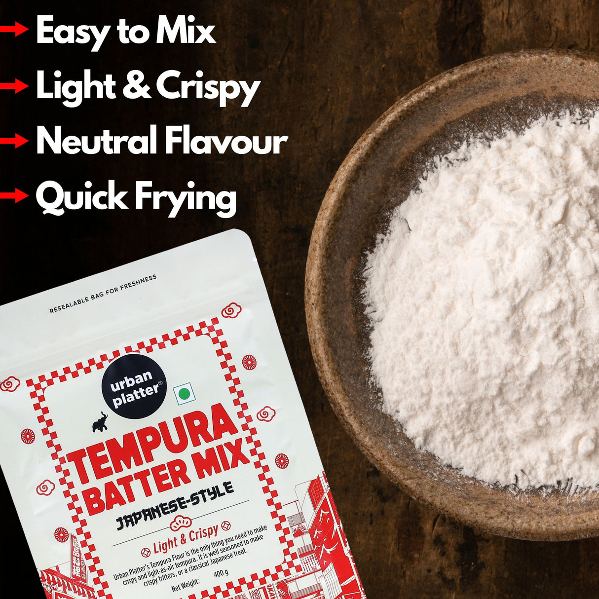 Urban Platter Japanese Style Tempura Batter Mix, 400g