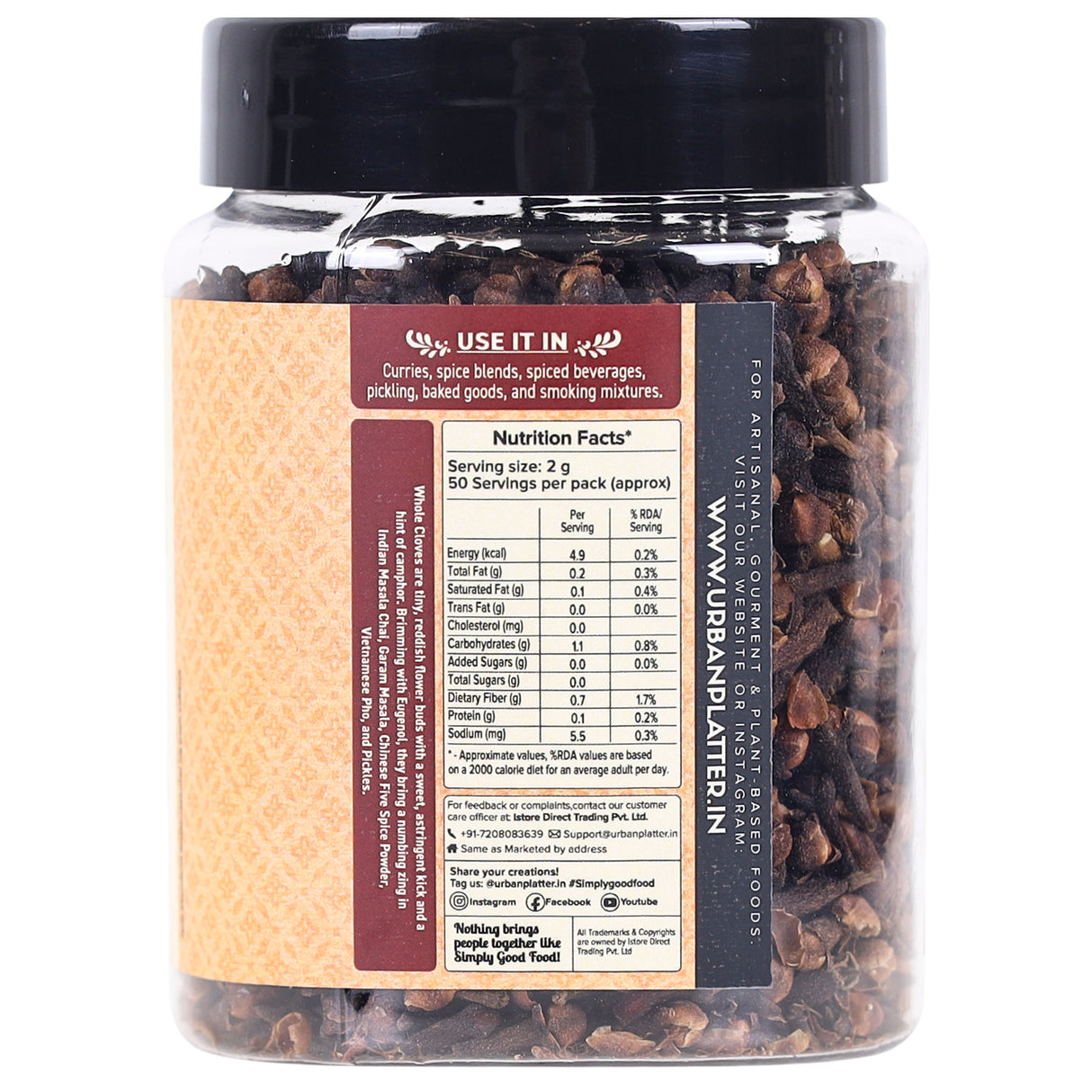 Urban Platter Whole Cloves (Laving), 100g