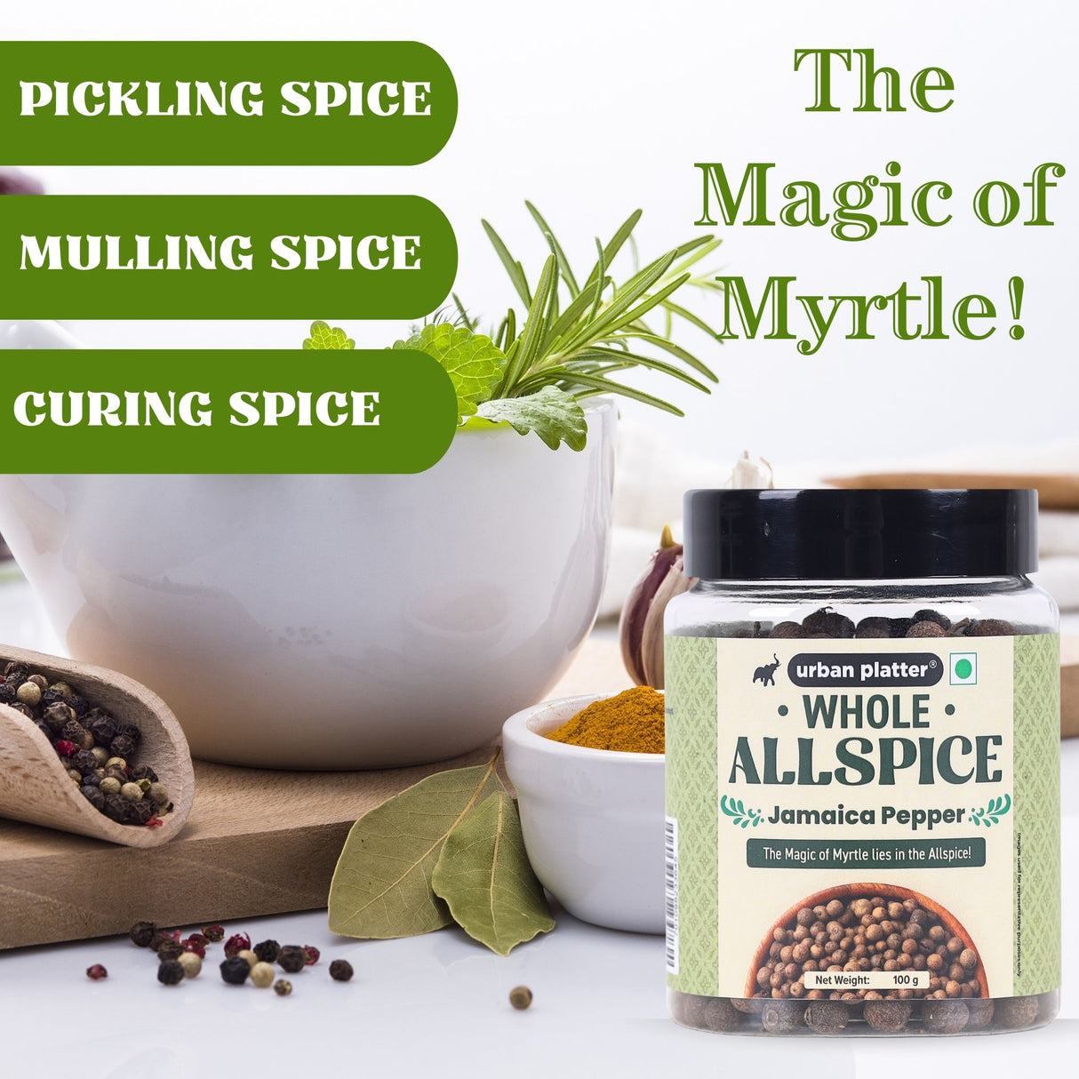 Urban Platter Whole Allspice, 100g [Jamaica pepper | Kabab-chini | Magic Spice]