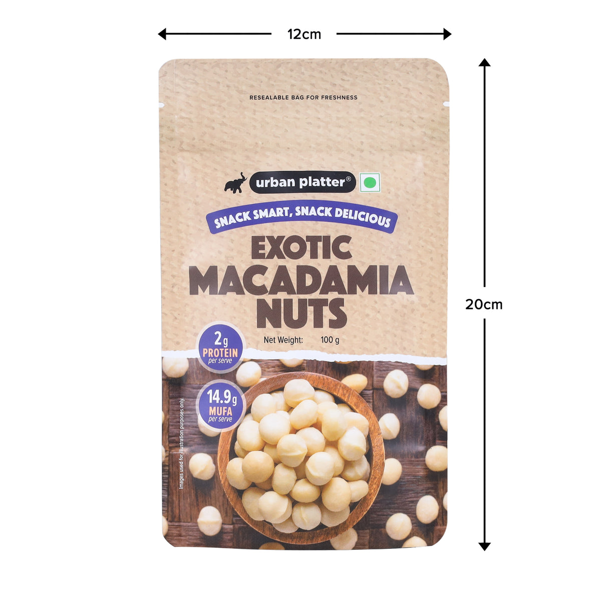 Urban Platter Bold and Exotic Macadamia Nuts (Grade A, Premium Quality, Crunchy, perfect for guilt-free snacking)