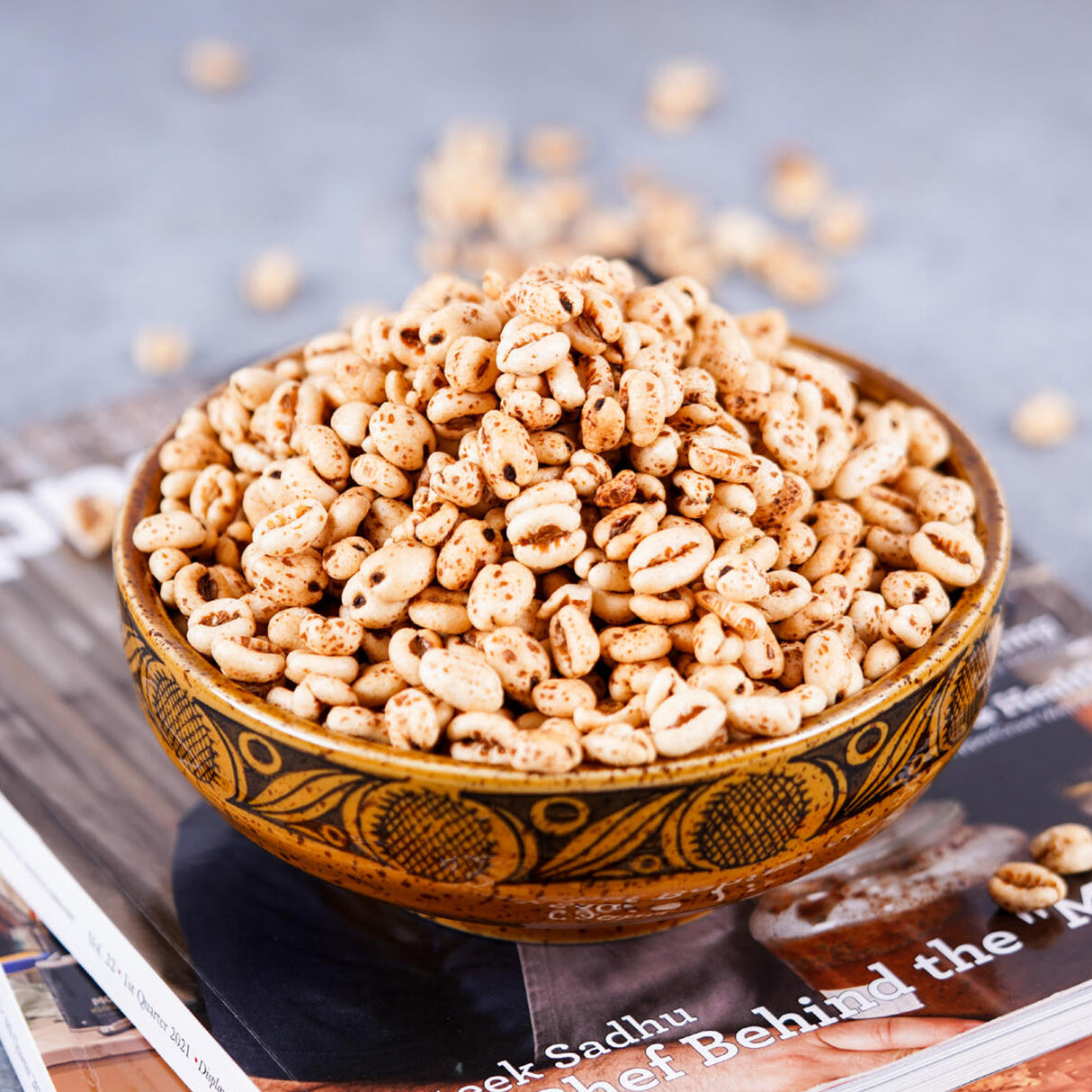 Urban Platter Salted Wheat Puff, 100g (Made from Whole Grain, High in Protein, Lightly Salted, Oil Free, Kid Friendly)