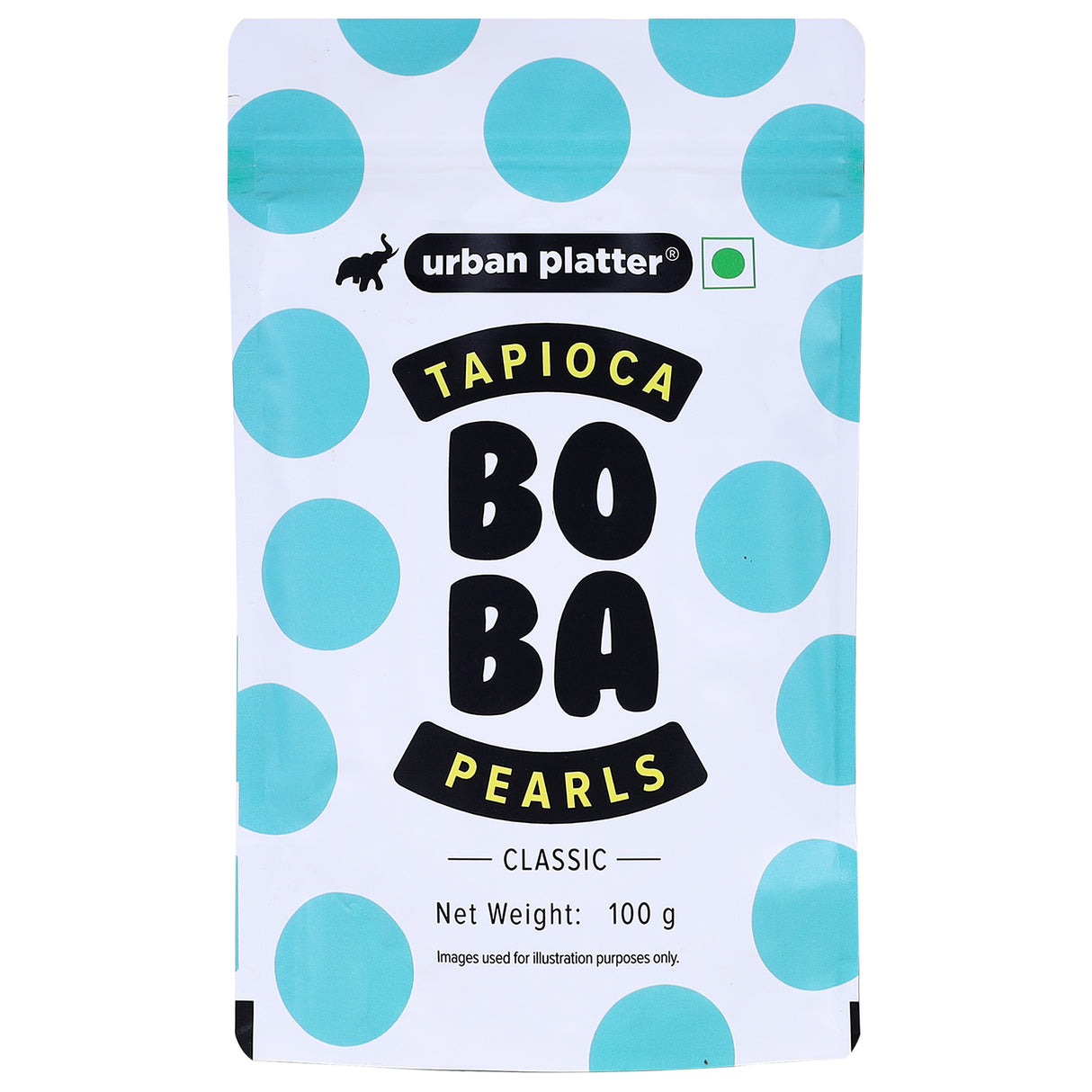 Urban Platter Tapioca Boba Pearls, 100g [Classic Boba Pearls, Soft and Chewy, Perfect for Bubble Tea &amp; More!]