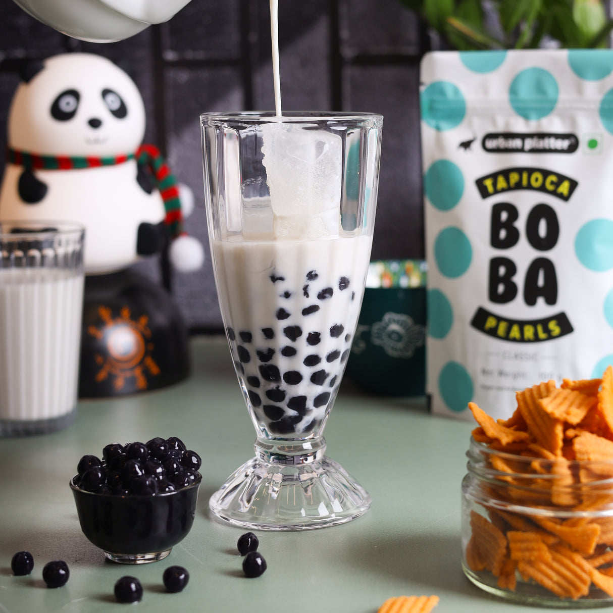 Urban Platter Tapioca Boba Pearls, 100g [Classic Boba Pearls, Soft and Chewy, Perfect for Bubble Tea &amp; More!]