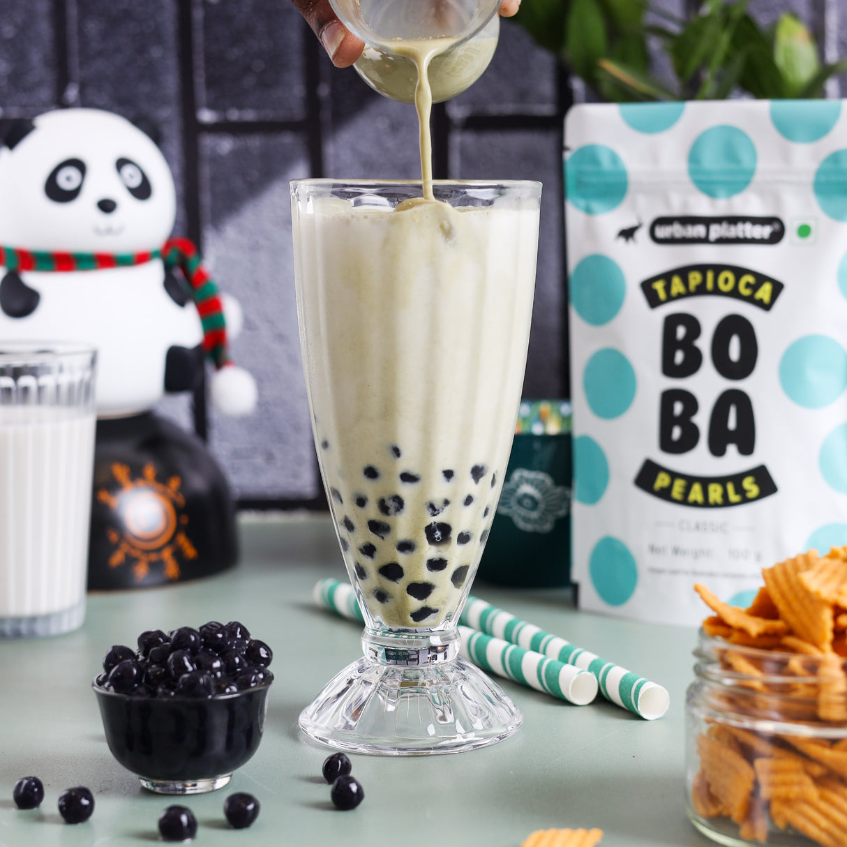 Urban Platter Tapioca Boba Pearls, 100g [Classic Boba Pearls, Soft and Chewy, Perfect for Bubble Tea &amp; More!]
