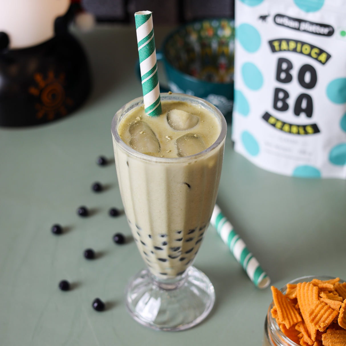 Urban Platter Tapioca Boba Pearls, 100g [Classic Boba Pearls, Soft and Chewy, Perfect for Bubble Tea &amp; More!]