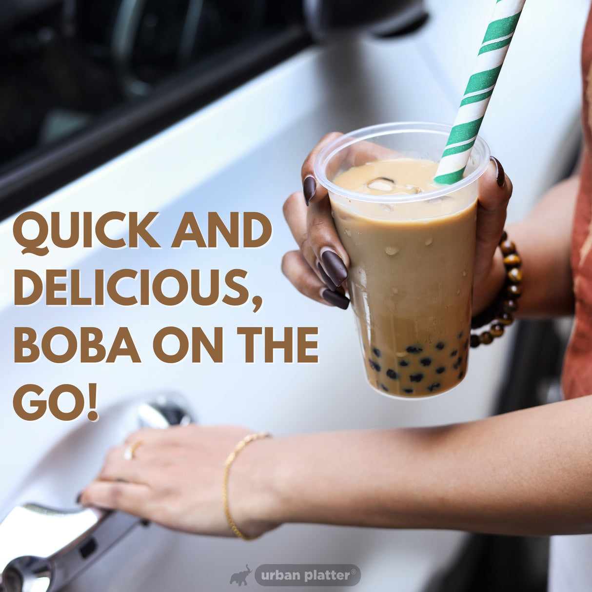 Urban Platter Tapioca Boba Pearls, 100g [Classic Boba Pearls, Soft and Chewy, Perfect for Bubble Tea &amp; More!]